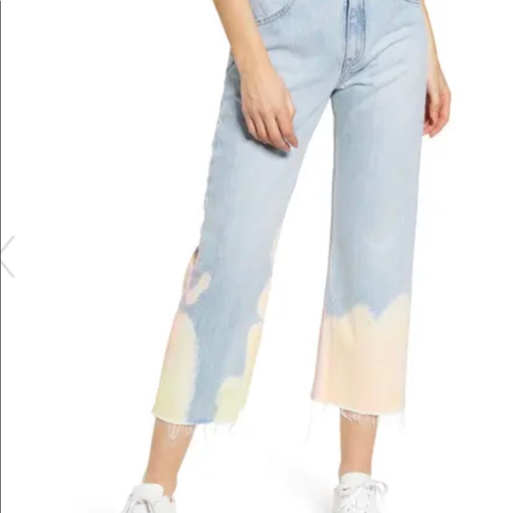 NWT Hudson Sloane jeans with pastel bleach 28